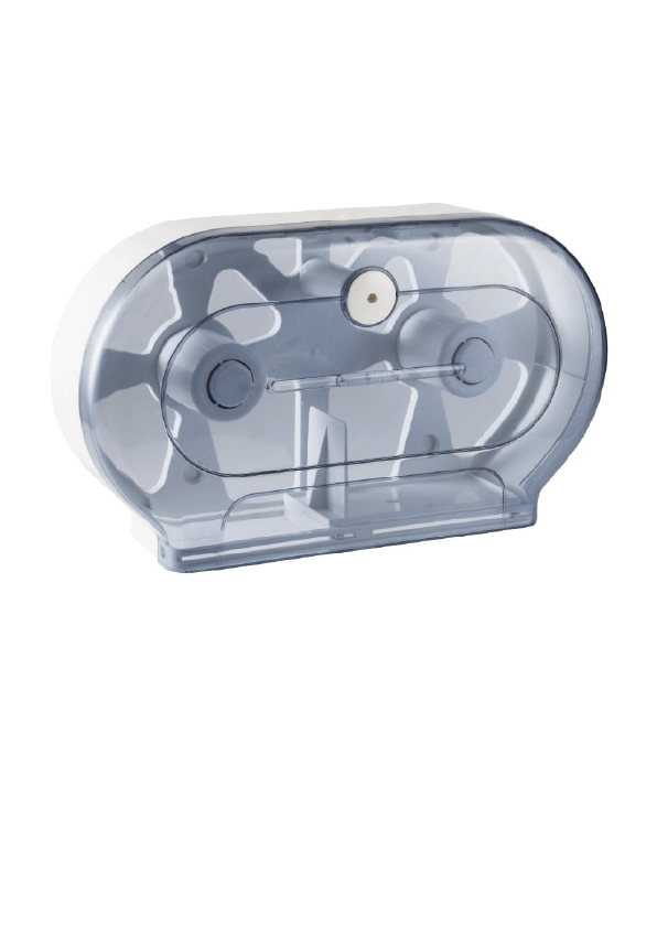 Distributeur à clé double rouleaux mini Jumbo ABS transparent